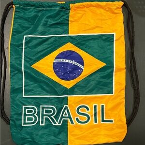 Brazil Flag Drawstring Bag